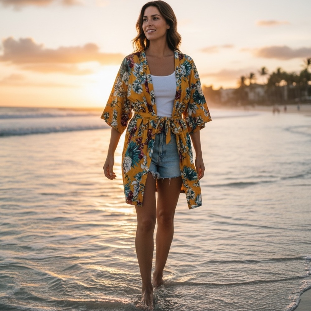 Riah Fashion Womens summer duster - Picture 2 of 4